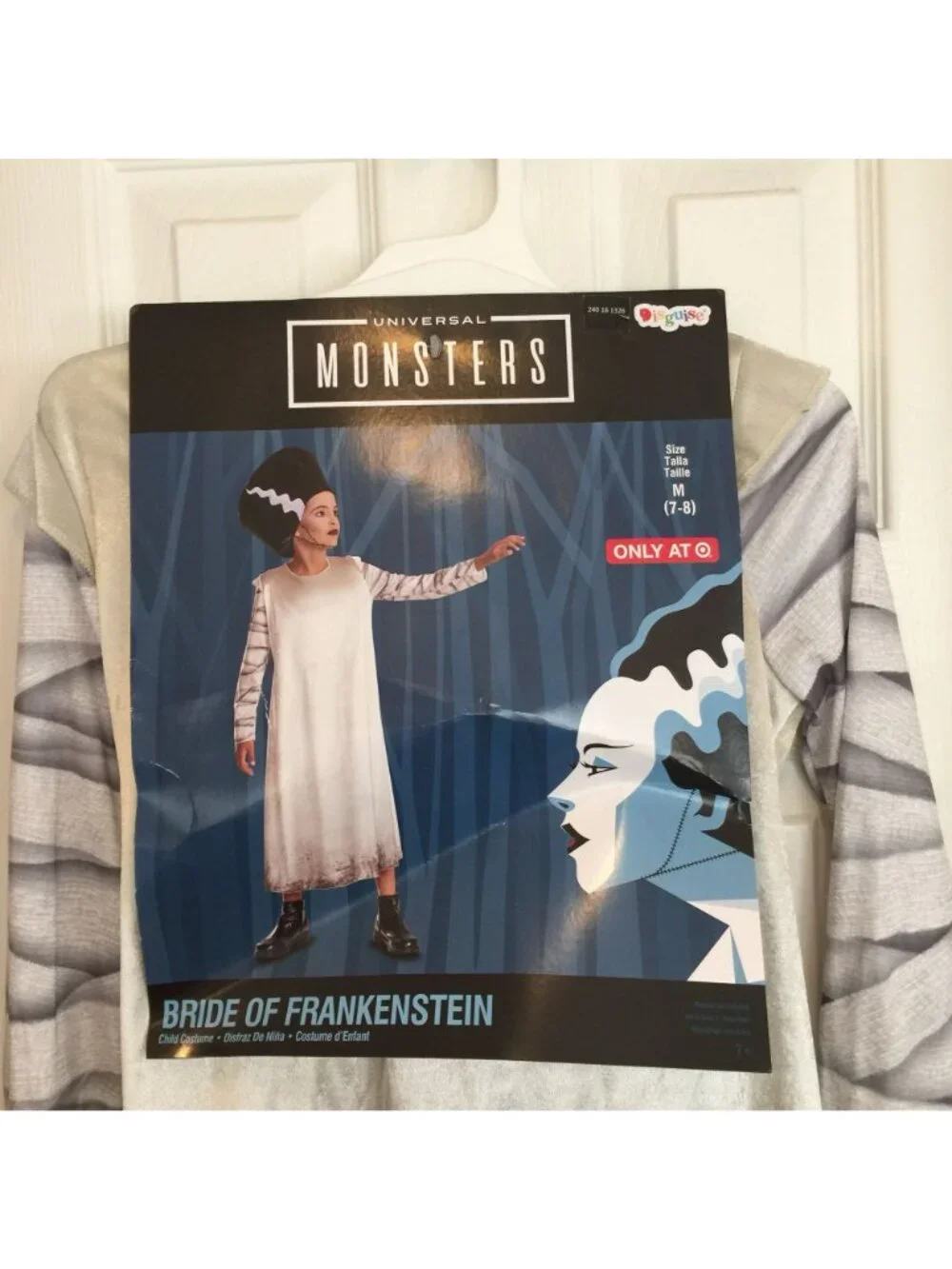 Universal Monsters Bride of Frankenstein Medium 7-8 Childs Costume